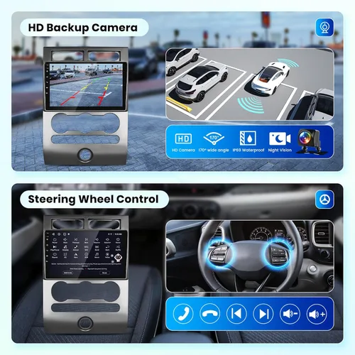 Miniatura 5 de Estéreo de coche Android de 4 núcleos+64G para Ford Expedition 2007-2014 (A/C) inalámbrico Carplay Android Auto, radio de pantalla táctil de 9