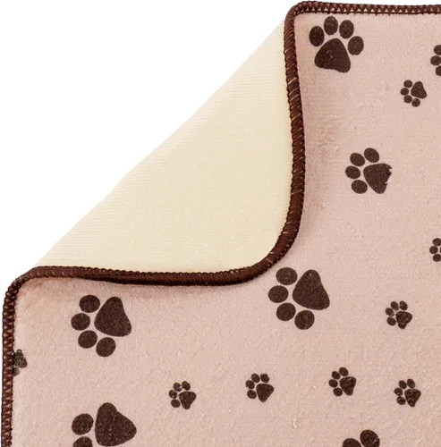Miniatura 2 de Kitchen Basics microfibra Pet Bowl anti-deslizamiento Mat – Beige – 10" x 20", Marrón topo