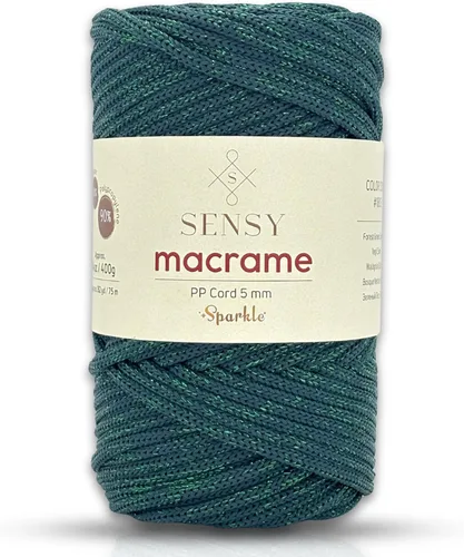 Miniatura 86 de Sensy - Cuerda de poliéster prémium de 0.197 in, 104 yardas, 100% polipropileno, cordón de macramé de 0.197 in, cuerda de ganchillo para bolsa