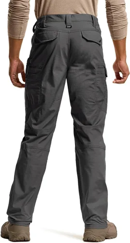 Miniatura 2 de CQR - Pantalones tácticos elásticos para hombre, pantalones cargo de ripstop resistentes al agua, pantalones ligeros para trabajo al aire libre