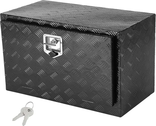 Miniatura 13 de VEVOR Caja para Camión Underbody, Caja de Almacenamiento para Pickup de 48"×17"×18", Caja de Herramientas de Placa de Diamante de Aluminio Plateado