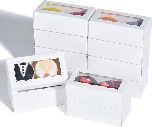 Miniatura 8 de 12 cajas de macarrón prémium de 4.17 x 2.16 x 1.37 pulgadas para 2, contenedores de macarrón, embalaje de macarrón para bodas, fiestas, regalos
