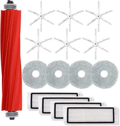 Miniatura 8 de Kit de accesorios compatible con Roborock P10/Q Revo Robotic Partes de Repuesto de Aspiradora, 2 cepillos principales de rodillos de goma, 3 pares