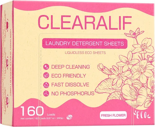 Miniatura 15 de CLEARALIF Hojas de detergente para ropa, lavanda, hasta 480 cargas, ideal para viajes, apartamentos, dormitorios, tiras de detergente para ropa