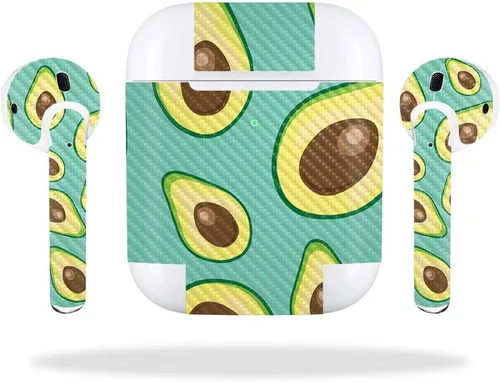 Miniatura 9 de MightySkins - Skin de fibra de carbono para Apple AirPods 2 (2019), diseño de plátanos, protección y acabado de fibra de carbono texturizada Fácil