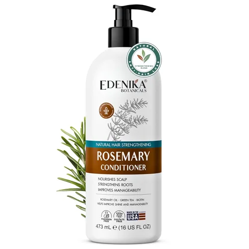 Miniatura 9 de Edenika Botanicals Juego de champú y acondicionador de aceite de romero con biotina para cabello fino y contra la caída del cabello, fórmula