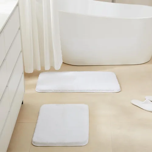 Miniatura 16 de TECHMILLY Alfombras Corredoras de Baño Super Suaves Peludas, Alfombras de Baño de Microfibra Gruesas Antideslizantes Absorbentes, Tapete de Baño