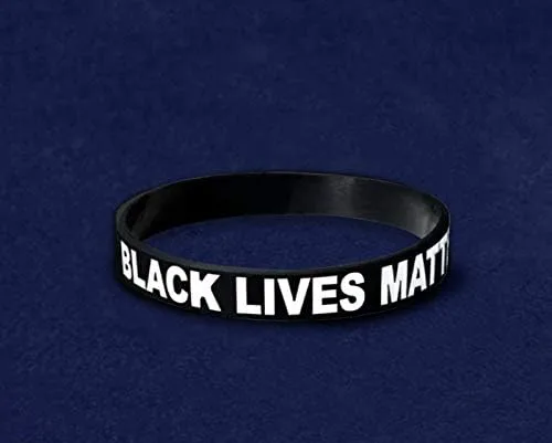 Miniatura 7 de Fundraising For A Cause Pulseras de silicona Black Lives Matter (BLM) para adolescentes y adultos