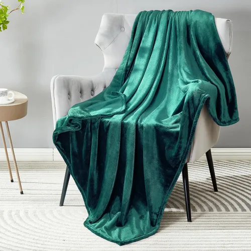 Miniatura 30 de Dreamnine Manta extrasuave, vellón de felpa, silla, sofá, 50 x 60 pulgadas, franela de terciopelo, ligera, mullida, microfelpa, decorativa, cálida