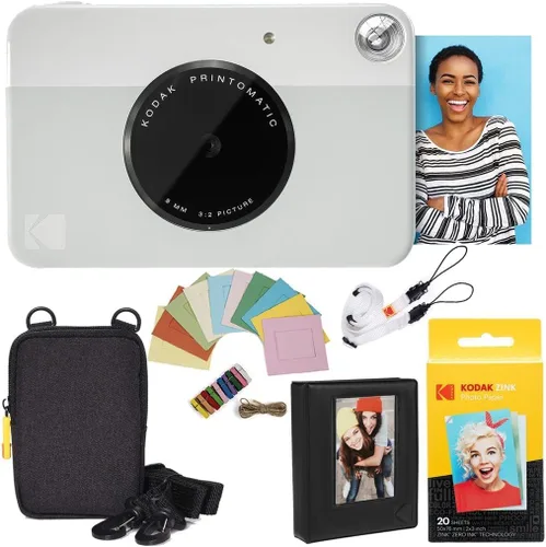 Miniatura 6 de Kodak Printomatic - Paquete de cámara instantánea (20 hojas), papel Zink (negro) - Estuche - Álbum de fotos - Marcos para colgar.