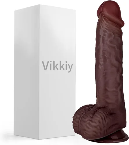 Vikkiy Consolador realista de 8.55 pulgadas que se siente como la piel, material seguro para el cuerpo, estimulador del punto G, consoladores con