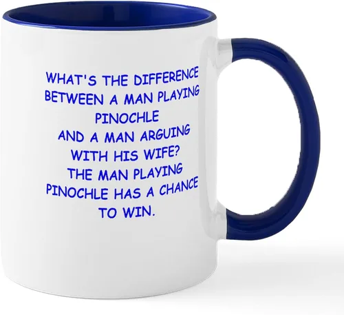Miniatura 39 de CafePress Euchre Champ Mugs Taza de café de cerámica de 11 oz (11.0 fl oz)