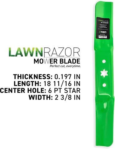 Miniatura 3 de 8TEN LawnRazor Juego de cuchillas de cortacésped para MTD Cub Cadet RZT S54 L54 Troy Bilt 54 pulgadas cubierta 942-05056A 942-05056 (elevación alta)