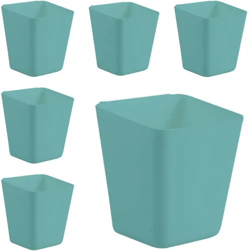 Miniatura 11 de Paquete de 6 portavasos colgantes, organizadores de pared, accesorios de carrito rodante, soportes colgantes para bolígrafos, contenedores