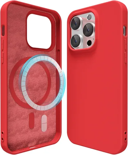 Miniatura 19 de oakxco Funda de silicona para iPhone 12 Pro Max, magnética, compatible con carga inalámbrica Magsafe, cubierta protectora de goma suave y delgada