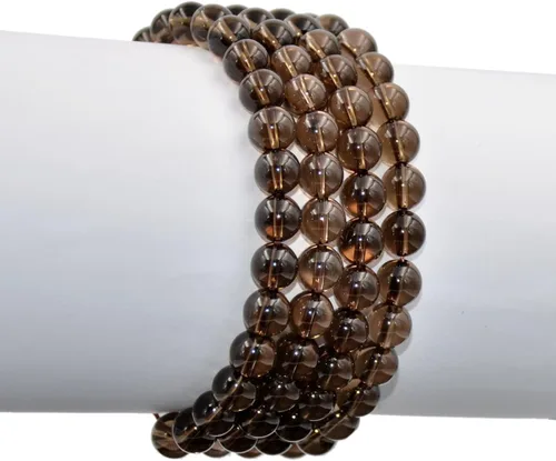 Miniatura 3 de AD Beads - Pulsera elástica de cuentas redondas naturales de 516 pulgadas