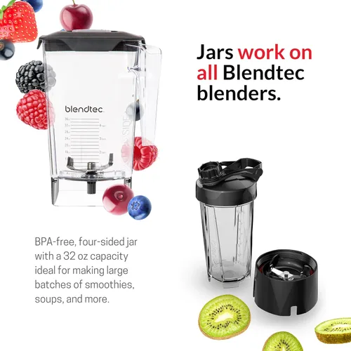 Miniatura 3 de Blendtec Total Classic - Licuadora original, tarro WildSide+ de 90 onzas, tarro Twister de 24 onzas y espátula para espectácula, color negro