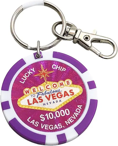 Miniatura 3 de Llavero Las Vegas, Ficha de Poker de la suerte Negro