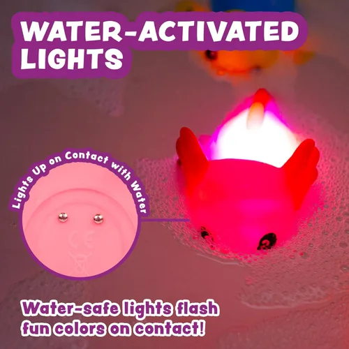 Miniatura 4 de Tub Works® Under the Sea™ Light Up Bath Toys, 6 Pack Water-Activated Light Up Toys Flash & Change Color Easy-Grip Baby & Toddler Bath Toys