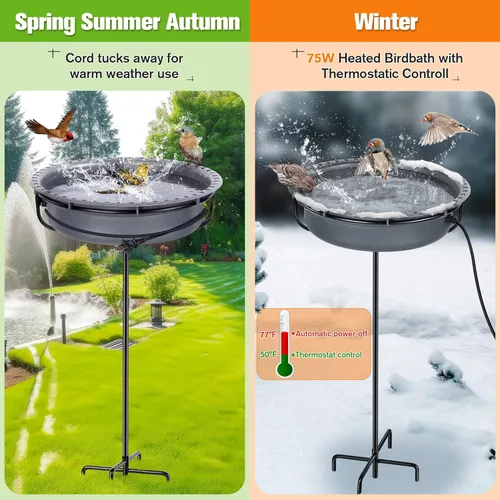 Miniatura 2 de Saillong Baños para pájaros para exteriores, comedero de agua para colibríes, para jardín, patio, césped, ideal para atraer pájaros