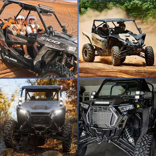 Miniatura 7 de Nilight Barra de Luces UTV Frontal Lateral Pilar A Soportes de Montaje de Luces Dobles para Capó para Cápsulas LED Compatibles con Polaris RZR XP