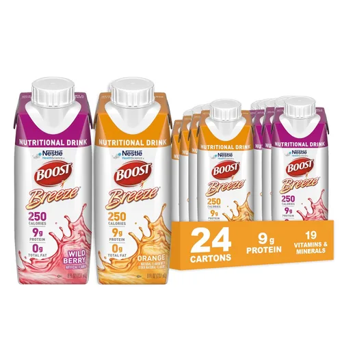 Miniatura 8 de BOOST Breeze Clear Bebida nutricional – 250 calorías – 19 vitaminas y minerales – 0.23 oz de proteína – Bebida nutricional transparente fortificada
