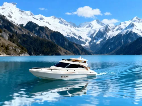 Miniatura 2 de Barco a control remoto 4CH Eléctrico Watercraft RC Vela Crucero Barco Yate 9.3 mi/h para piscina de lago 14y+ principiantes