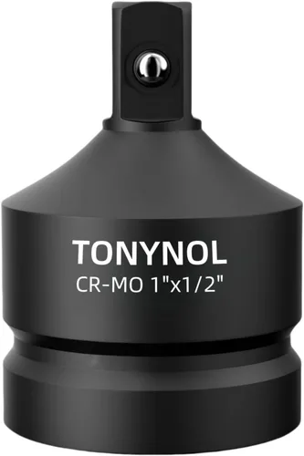 TONYNOL Adaptador de Dado de Impacto 1" F a 1/2" M, Acero Cr-Mo, Mejora las Conversiones de Atornillador de Impacto, Para Uso Automotriz y de