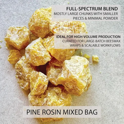 Miniatura 2 de Resina de Goma de Pino Natural para Envoltorios de Alimentos de Tela - Bolsa Mixta (1 kg) - Ideal para Músicos, Atletas, Bailarines y Proyectos DIY