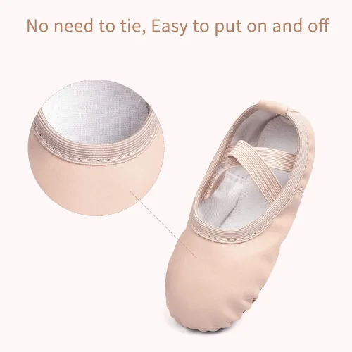 Miniatura 4 de Stelle Ballet Shoes for Girls Boys Close-Fit PU Professional Dance Slippers for Toddler/Little Kid/Big Kid
