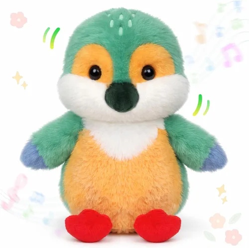 Miniatura 9 de Easfan Pollo parlante repite lo que dices, animal de peluche cantante con alas batientes, juguete de peluche interactivo, divertido juguete animado