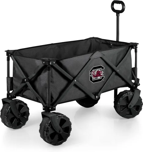 Miniatura 17 de PICNIC TIME NCAA Adventure Wagon Elite - Carro de playa plegable todo terreno con ruedas grandes, tapa superior de mesa y forro suave para enfriar