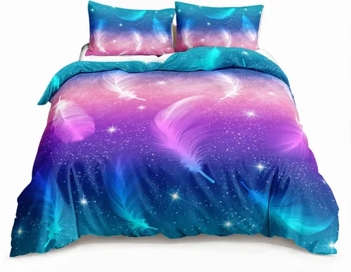 Miniatura 15 de HOSIMA Axolotl - Juego de ropa de cama Kawaii para decoración de dormitorio de niños, juego de funda de edredón de 3 piezas, 1 funda de edredón