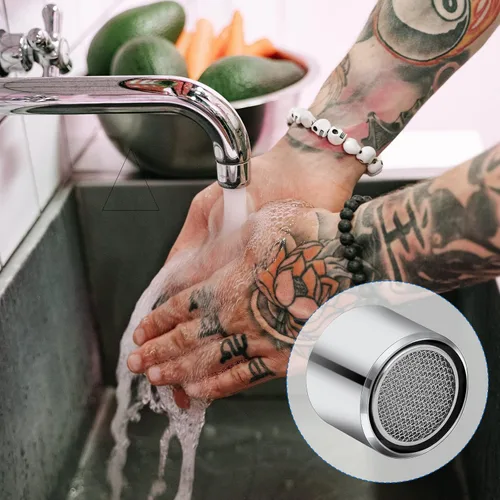 Miniatura 5 de 4 piezas de filtro de fregadero de baño aireador de grifo de cocina con carcasa de latón rosca hembra 55/64 pulgadas aireador para fregadero filtro