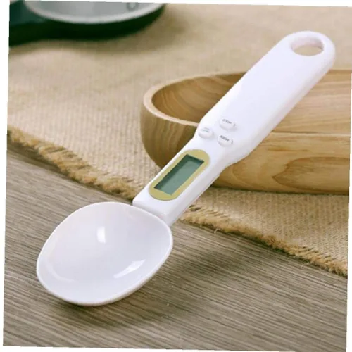 Miniatura 5 de 1pc blanco LCD digital cuchara escala mini portátil cocina báscula cucharas mediciones peso electrónico volumn alimentos básculas