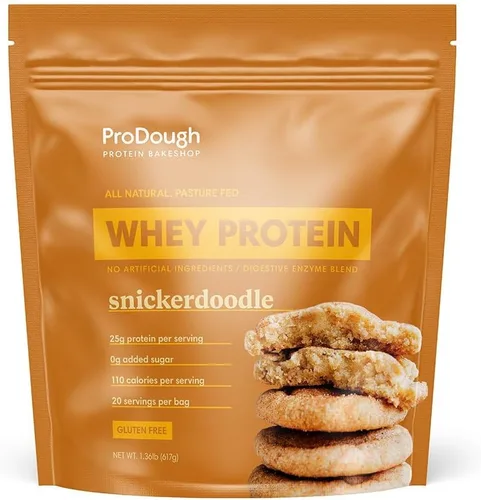 Miniatura 11 de ProDough Proteína en polvo de aislado de suero hidrolizado gourmet para mezcla de batidos - Mezcla de enzimas de fácil digestión, 25 g de proteína