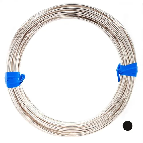 CRAFT WIRE Calibre 18, alambre de plata de ley 925 (redondo), mitad duro, fabricado en Estados Unidos, 5 pies