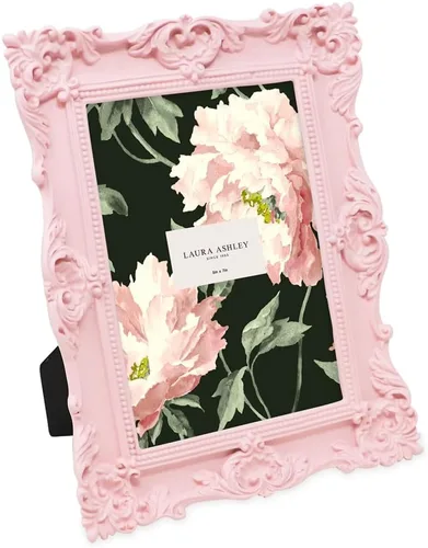 Miniatura 25 de Laura Ashley - Marco de fotos de 5 x 7 pulgadas, de resina texturizada y elaborada a mano, con caballete y gancho para mesa y pared, con diseño Negro