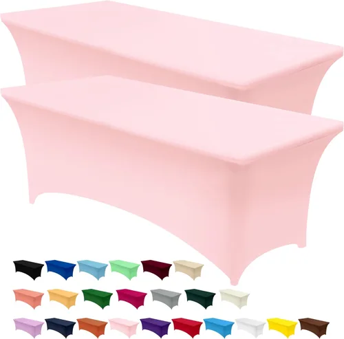 Miniatura 68 de Utopia Kitchen Mantel rectangular de spándex de 4 pies [1 unidad, negro] 200 GSM elástico, ajustado, lavable y resistente a las arrugas, cubierta