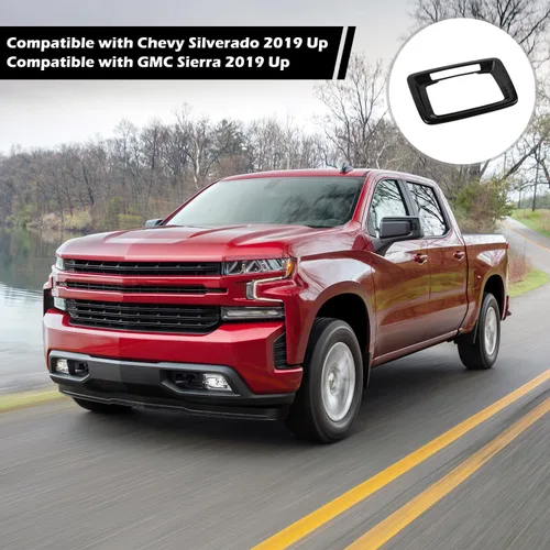 Miniatura 4 de RT-TCZ Marco de luz de cúpula para consola superior Silverado para Chevy Silverado GMC Sierra 2019 en adelante Accesorios interiores de grano