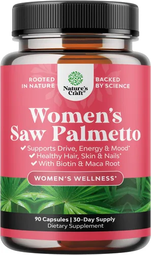 Miniatura 9 de Saw Palmetto Extra Fuerte para Mujeres - Bloqueador de DHT Vitaminas Restauradoras del Cabello para la Salud del Cabello - Cápsulas de Saw Palmetto