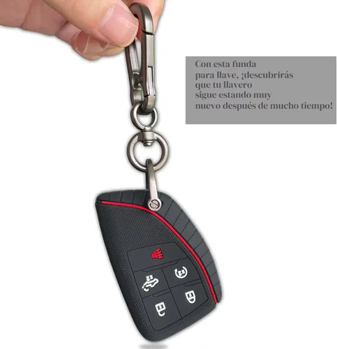Miniatura 5 de TANDRIVE Funda para llavero de 2022-2025 2026 Chevy Silverado 1500 GMC Sierra 1500, 2024-2026 Silverado Sierra 2500HD 3500HD, silicona, paquete