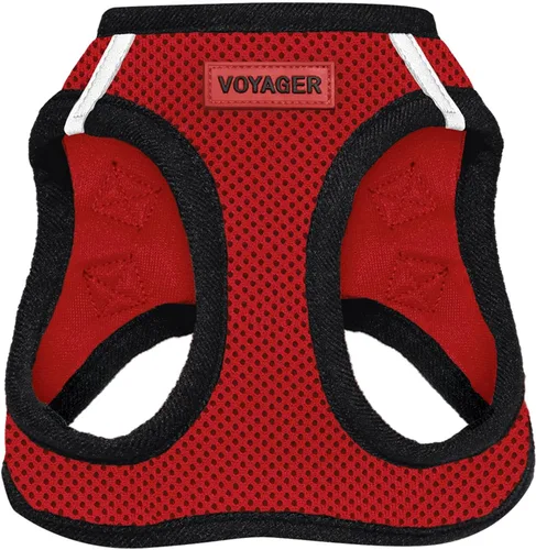 Miniatura 26 de Best Pet Supplies - Arnés de malla para todo tipo de clima, reflectante, antitirones, para perros y gatos pequeños y medianos, con cierre de velcro
