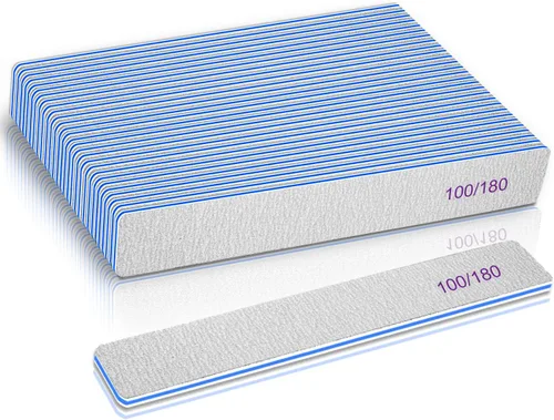 Miniatura 13 de Lima de uñas - Limas de uñas para uñas acrílicas de 100/180 granos, 12 piezas de tablas de esmeril de doble cara para uñas acrílicas y naturales