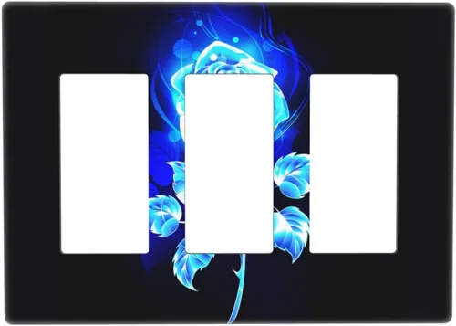 Miniatura 108 de Funky Retro Vintage 70s 60s Boho Hippie Hongo Botánico Floral 2 Gang Interruptor de luz de palanca doble Placa de pared Cubierta de toma de Planta