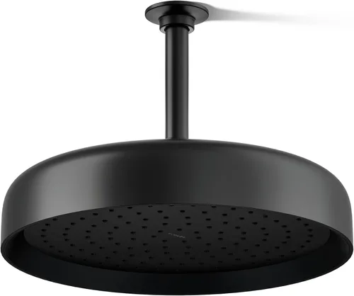KOHLER 26291-G-BL Statement™ Cabezal de lluvia redondo de 12" de una sola función, 1.75 gpm, negro mate