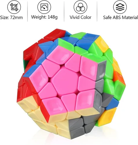 Miniatura 7 de D-FantiX Cyclone Boys 3x3 megaminx Pegatina Speed Cube pentagonal Dodecaedron Cube Puzzle Toy