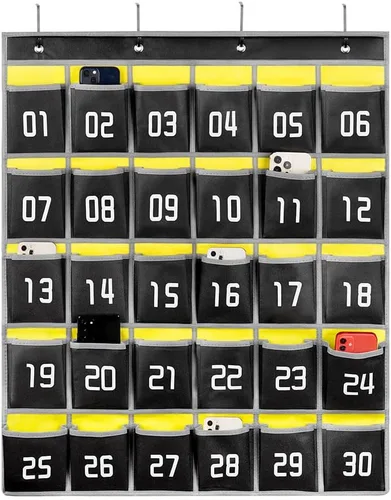 Miniatura 9 de Loghot Accesorios para el Aula Organizador de Bolsillos para Armario Portador de Teléfonos Celulares Organizador Colgante de Pared y Puerta