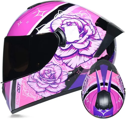 Miniatura 7 de Full Face Motorcycle Helmet DOT Approved Motorbike Moped Street Bike Racing Crash Helmet, Men and Women