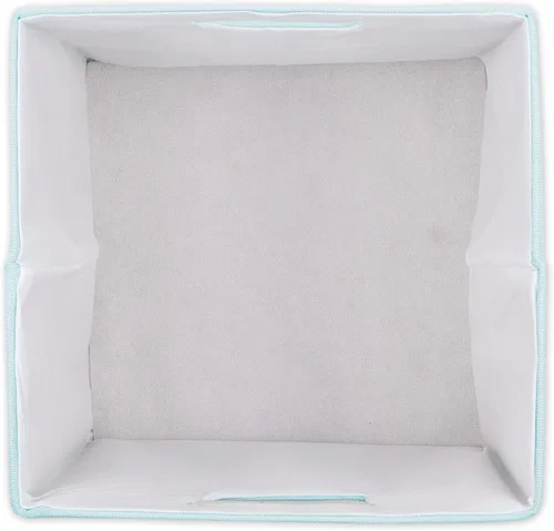 Miniatura 2 de DII Cubo de almacenamiento plegable de poliéster, sólido, ligero y duradero, cuadrado pequeño, 11 x 11 x 11 pulgadas, color azul huevo de Robin